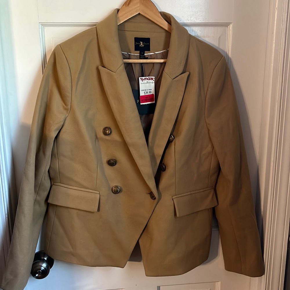 Tan Double Button Blazer